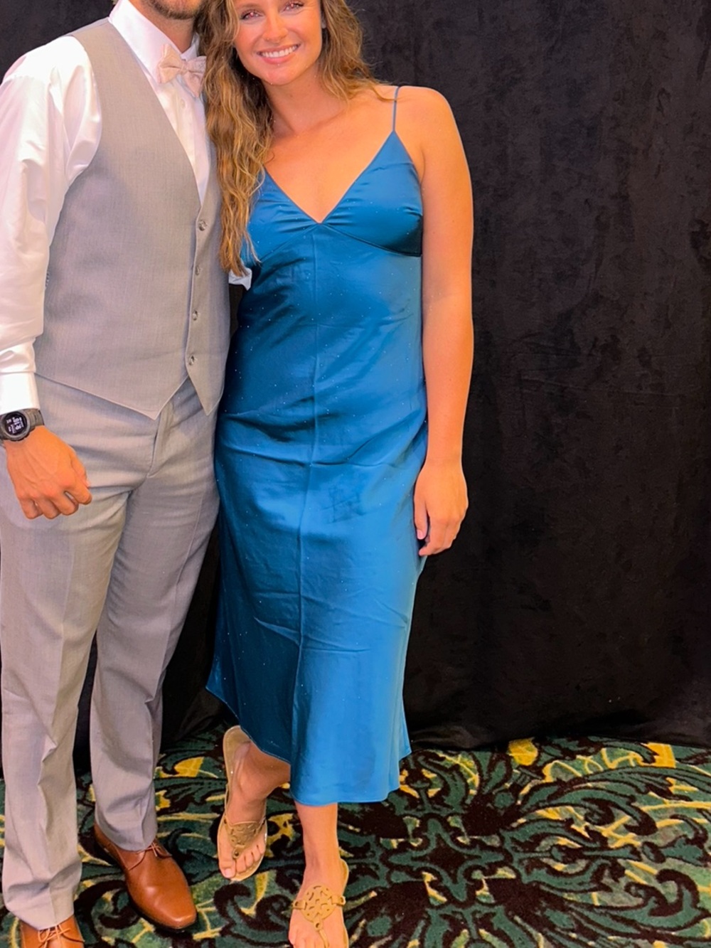 Abercrombie & Fitch Teal Midi Dress